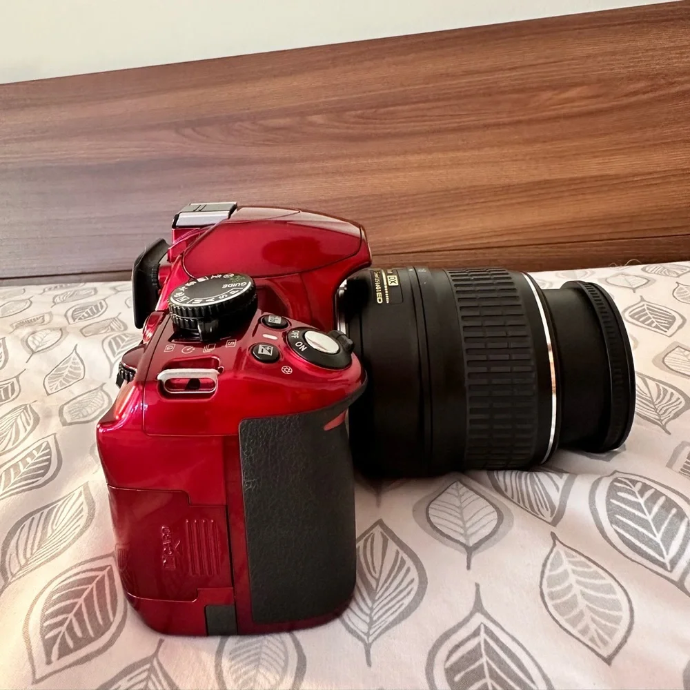 Nikon D3100 Digital SLR Camera with 18-55mm NIKKOR VR Lens - Red